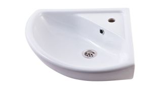 Мебельная раковина Rosa Элегия угловая 46см белый SD-00000460